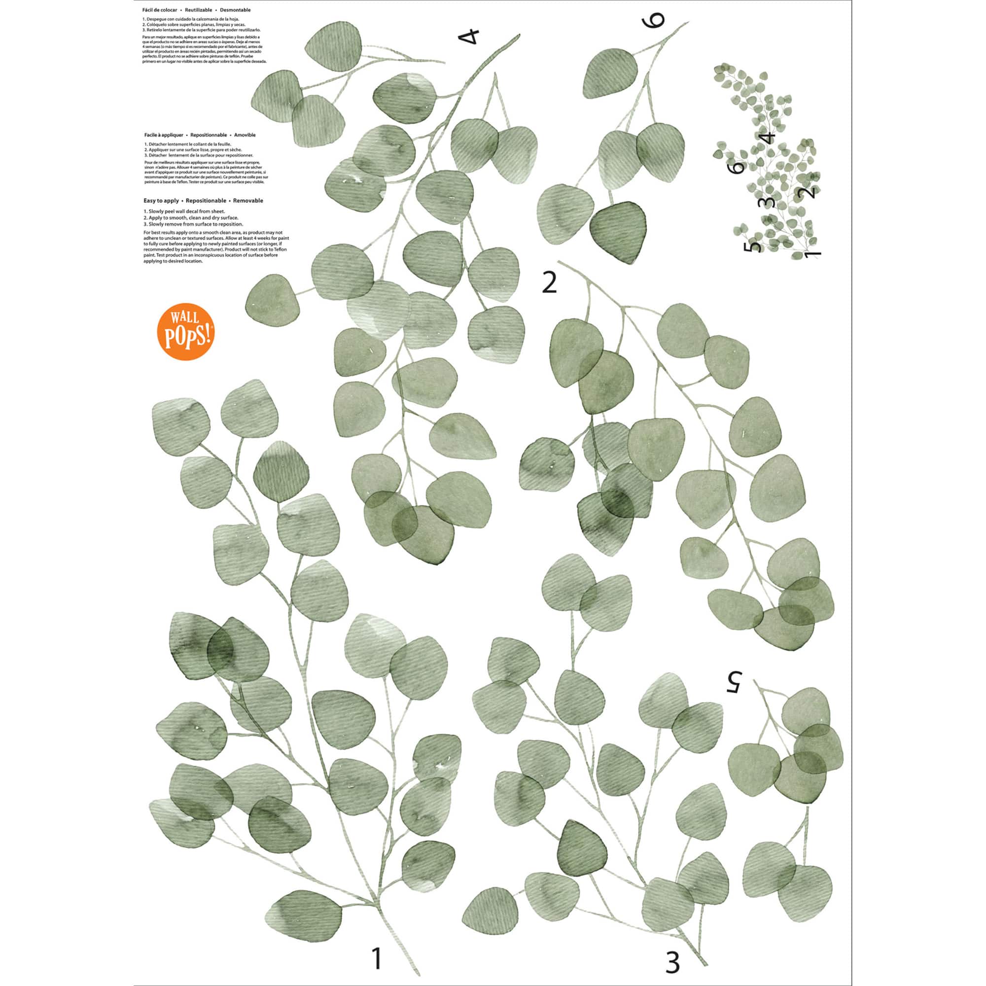 WallPops Eucalyptus Wall Art Kit